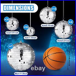 100 Pcs Mirror Disco Balls Decorations Different Sizes Bulk Silver Disco Balls O