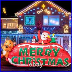10FT Christmas Inflatable Decorations Christmas Santa Claus Inflatable with