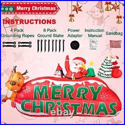 10FT Christmas Inflatable Decorations Christmas Santa Claus Inflatable with