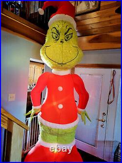 10.5 GIANT GRINCH Airblown Lighted Yard Inflatable FUZZY PLUSH Sold out