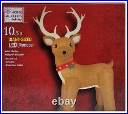 10.5 ft PreLit LED GiantSized Fuzzy Standing Reindeer Christmas Inflatable