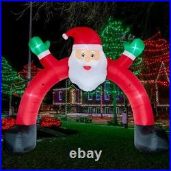 10 Ft Arch Santa With LED Lights Christmas Inflatable Outdoor Yard Decorations