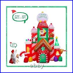 10 Ft Inflatable Christmas Candy Castle Decorations for Indoors Outdoors Yad