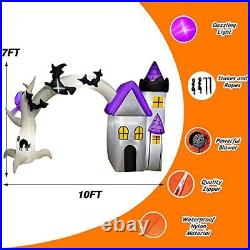10 ft Haunted House Castle Halloween Archway Inflatable LED Outdoor Decorations
