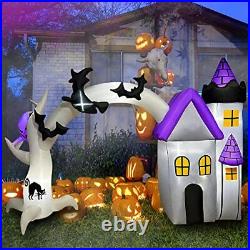 10 ft Haunted House Castle Halloween Archway Inflatable LED Outdoor Decorations