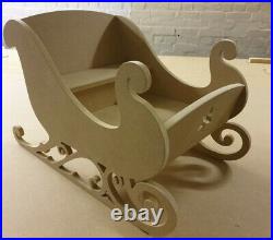 1150mm EXTRA LARGE SLEIGH WOODEN 18MM MDF CHRISTMAS SANTA'S TO SIT IN/O