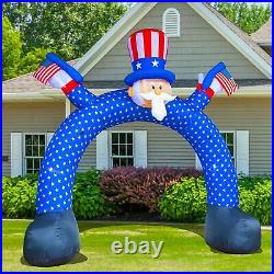 11 Ft Patriotic 4th Of July Uncle Sam Archway Airblown Inflatable Yard Decor