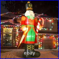12FT Huge Christmas Nutcracker Soldier Inflatable Blow Up Xmas Yard Decorations