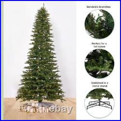 12' Belgium Fir Natural Look Artificial Christmas Tree with1500 Clear LEDs