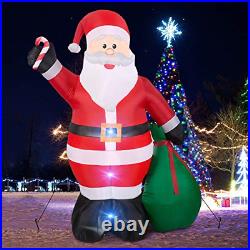 12 Foot Giant Christmas Inflatables Inflatable Santa Claus with Gift Bag With Up