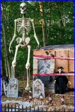 12 Ft Giant Skeleton With Animated LCD Eyes Halloween Prop Local Pickup