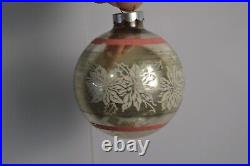 12 Vintage Shiny Brite Glass Ornaments Christmas Glitter Designs Sayings & Box