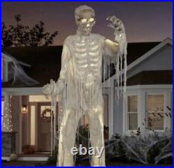 12ft Foot Giant Skeleton Mummy LED Lighted Animatronic Halloween Decor Lowe's
