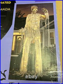 12ft Giant Skeleton Mummy LED Lighted Animatronic Halloween Decor Lowe's NEW MIB