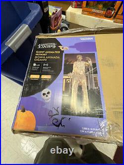 12ft Giant Skeleton Mummy LED Lighted Animatronic Halloween Decor Lowe's NEW MIB