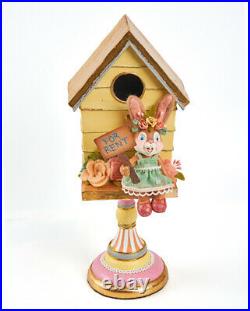 13.5 Katherine's Collection Bunny Blossom's Birdhouse Tabletop Easter Decor