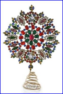 13 Cody Foster Faceted Jewel Encrusted Tree Topper Retro Vntg Christmas Decor