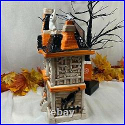 13th & Elm HUGE 17 Halloween Ceramic Spooky Led Light Up Haunted House Ghost