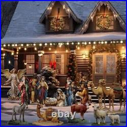15 Pcs Christmas Outdoor Nativity Set Large Outdoor Free- Shipping