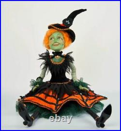 16 Katherines Collection Lanky Leg Ginger Green Witch Doll Halloween Decor