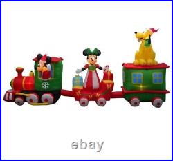 16 L Disney Train with Mickey, Minnie & Pluto Christmas Inflatable by Gemmy