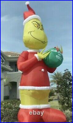 18 Ft Colossal Grinch W Ornament Airblown Inflatable LED Yard Decor NIB