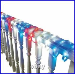 18' Red, White and Blue Rope Light for Memorial Day and Patriotic Parties