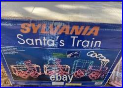 1990 Sylvania Santa's Big Train Rope Lighted Yard Decoration