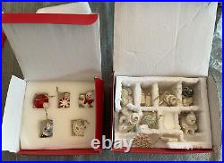 19 Total Lenox Mini Christmas Memories Mini 10-Piece Ornament Set + 9 Snow Pals
