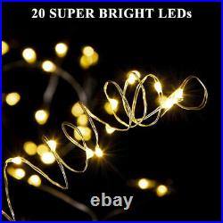 1-1000X 6.6ft 20 LEDs Battery Operated Mini LED Copper Wire String Fairy Lights
