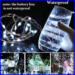1-200PCS 6.6ft Battery Operated Mini LED Copper Wire String Fairy Lights Decor