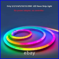 1-20M 12V Flexible RGBIC LED Strip Waterproof Bar Sign Neon Lights Silicone Tube