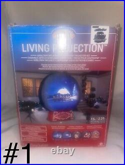 #1 Gemmy Living Projection 7.5' Foot Inflatable Christmas Snow Globe