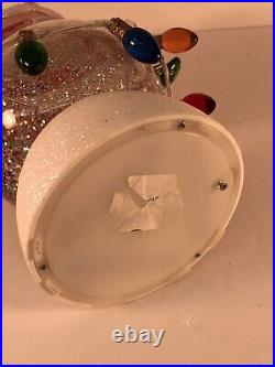 2011 Hallmark Santa Claus Snow Globe Happy Holidays Christmas Light Motion Works