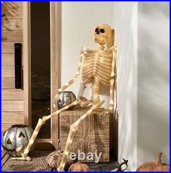 2022 NIB Pottery Barn Lit Mr Bones Skeleton Halloween Decor Kids Light Up