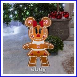 2023 Mickey And Minnie Gingerbread Blow Mold LED For Outdoor Use 24 Tall