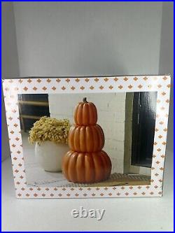 2024 Hobby Lobby Nesting Stackable Orange Pumpkin Set Fall Halloween Decor