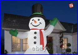 20 Foot Frosty Snowman Gemmy Airblown Inflatable LED Yard Decor