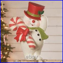 20 Lrg Bethany Lowe Mache Jolly Sammy Snowman Candy Cane Figure Christmas Decor