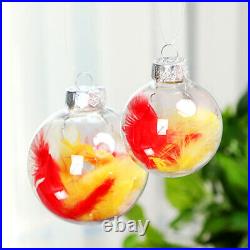 20 Pcs Plastic Transparent Ball Shatterproof Christmas Balls Ornaments