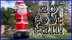 20ft Colossal Christma Santa Claus Airblown Inflatable Led Yard Decor