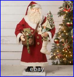 22 Bethany Lowe Jolly Ol St Nick Gift Bag Doll Figure Classic Christmas Decor