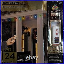 24 LED Icicle 12 Color Changing Effects With Remote Control Christmas Light Show