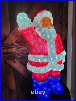 24 Lighted Commercial Grade Acrylic Santa Claus Christmas Display Decoration