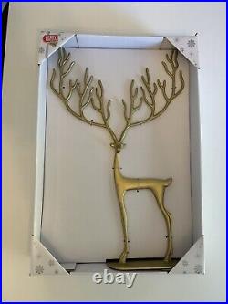 25IN Merry Moments Sculpted Reindeer Brushed Gold Pottery Barn Dupe Aldi