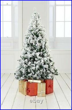 2,3,4,5,6,7,8 9 ft Snow Flocked Christmas Tree Artificial PVC Xmas Holiday Decor