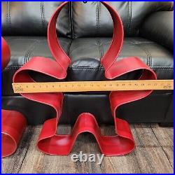 2 Giant Red Metal Gingerbread Man Cookie Cutter Wall Decor Christmas Holiday