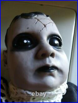 2 Halloween Motion Sensor Talking Scary Creepy Girl & Boy Dolls 14