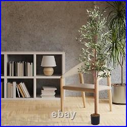 2 Pack Olive Tree 7ft Faux Olive Tree 82 Inch Olive Trees Artificial Indoor F