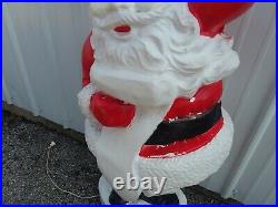 #2 Vintage 43 Union Christmas Santa With List Lighted Blow Mold Yard Decoration